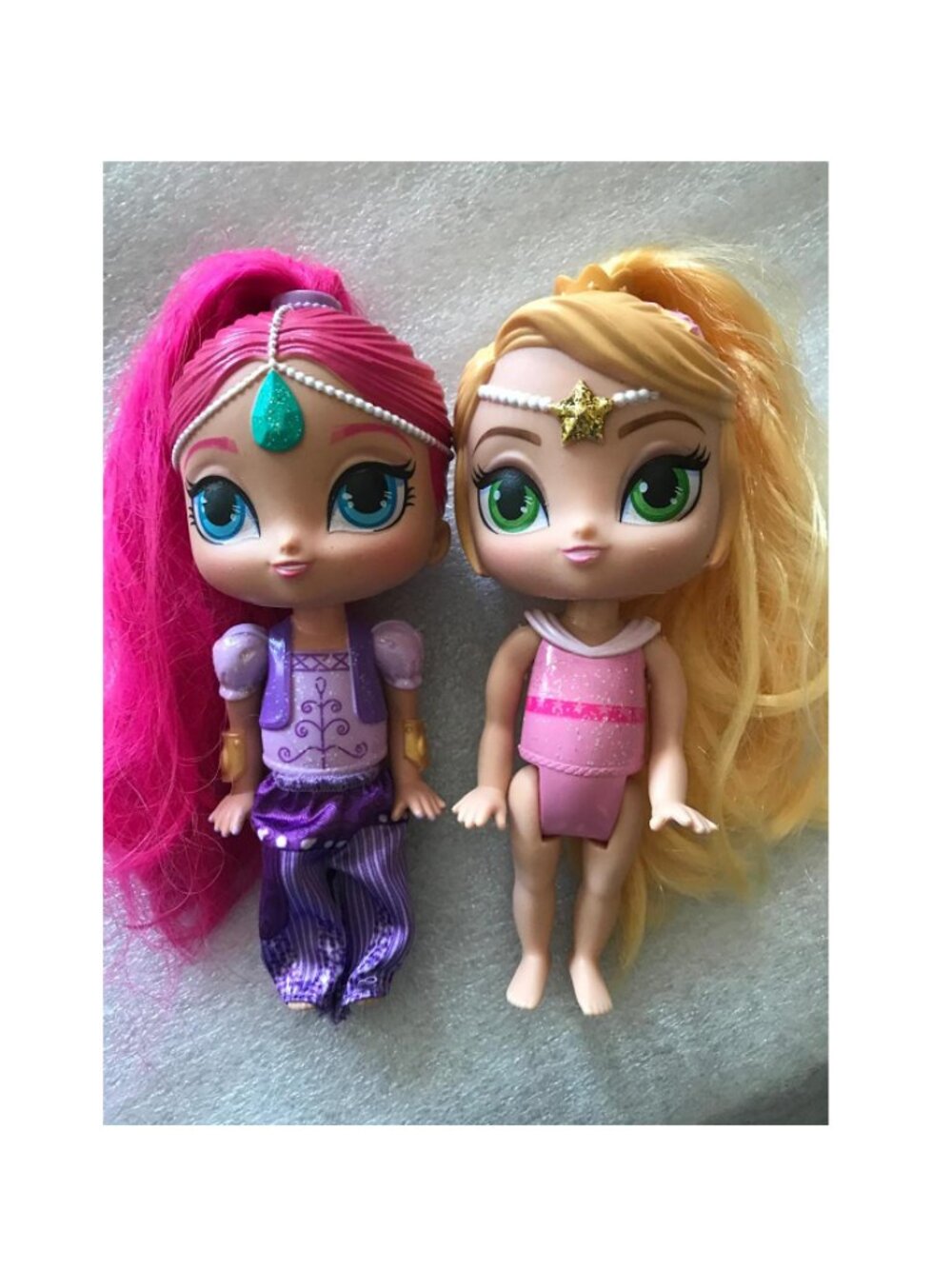 Shimmer and Shine Genie Dolls 6" Lot of 2 2015 Mattel